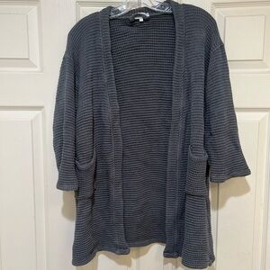 Ettitude‎ Waffle Gray Bathrobe Size Small organic bamboo lyocell Spa NO BELT
